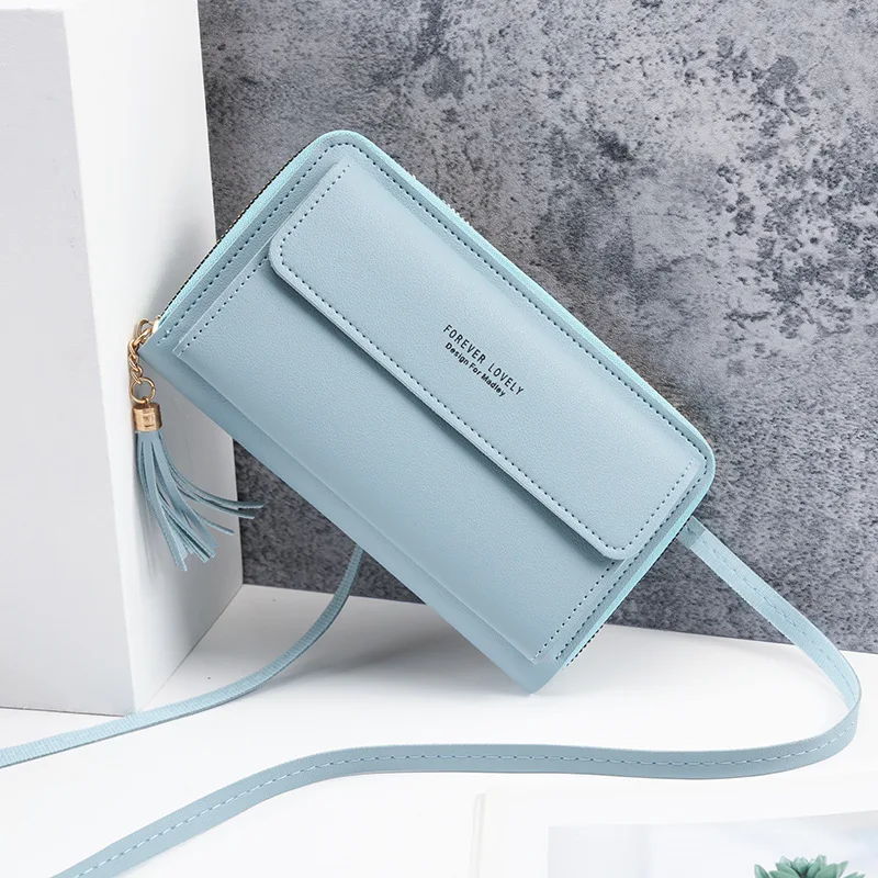 Senior Fashion Women Bags Soft Leather Wallets Cell Phone Purse Crossbody Shoulder Strap Handbag for Female Women's Bags 2023