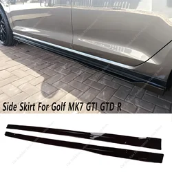 For VW Golf MK GTI GTD GTE R TSI 2013-2020 Gloss Black Side Skirts Extension Rocker Panels Lip Side Splitters Bodykits Tuning