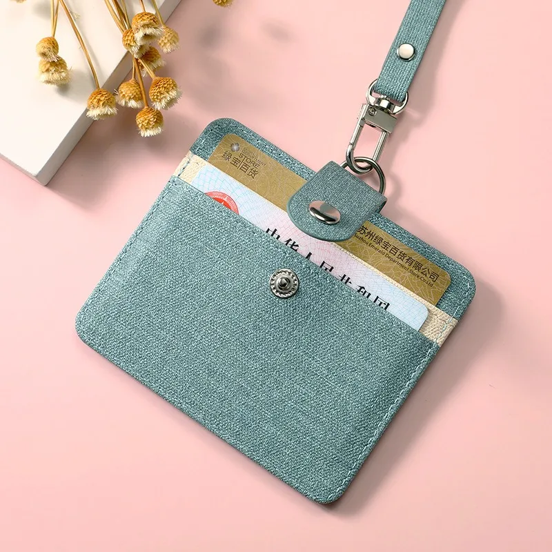 Cloth pattern card sleeve telescopic buckle hanging rope leather chest tag easy to pull buckle