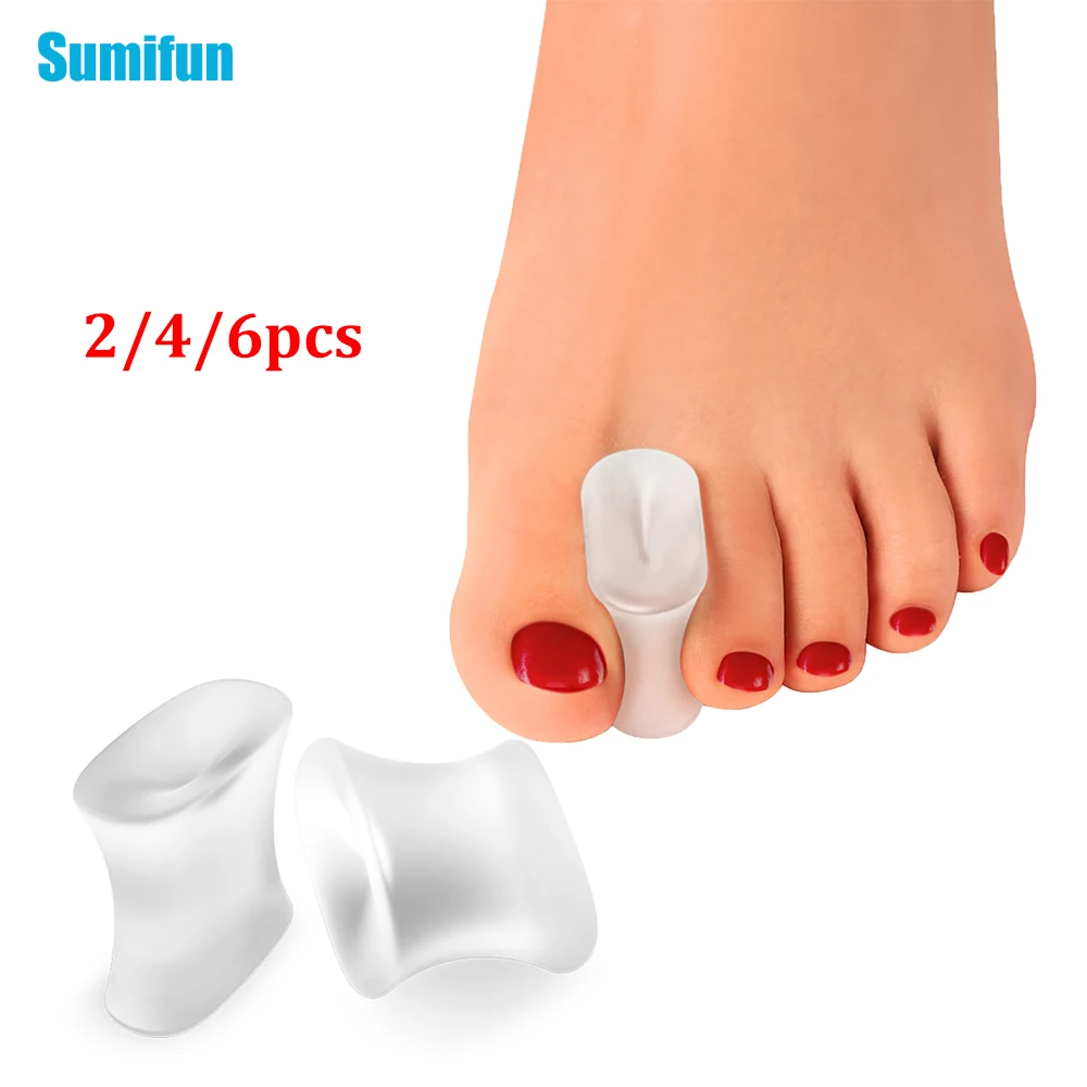 

2/4/6Pc Gel Toe Separator Foot Care Tool Silicone Big Toe Bunion Straightener Valgus Hallux Bunion Protector Corrector Alignment
