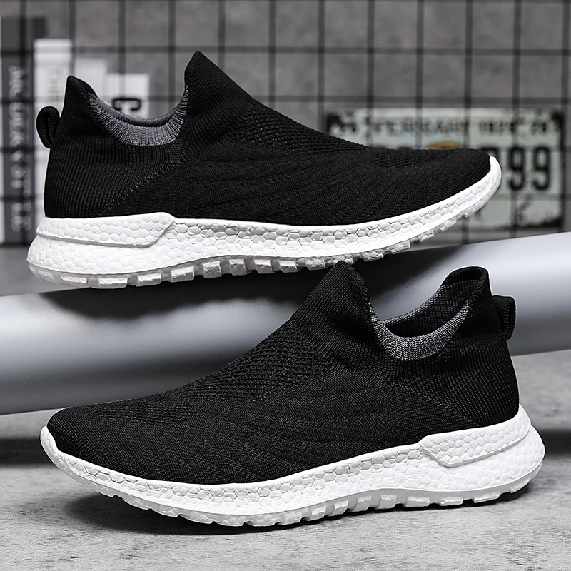 

Outdoor Breathable Casual Shoes Women Men Sneakers for Fitness Tennis Mesh Sock Shoes Slip on Low Top Walking Shoes EU 35-46