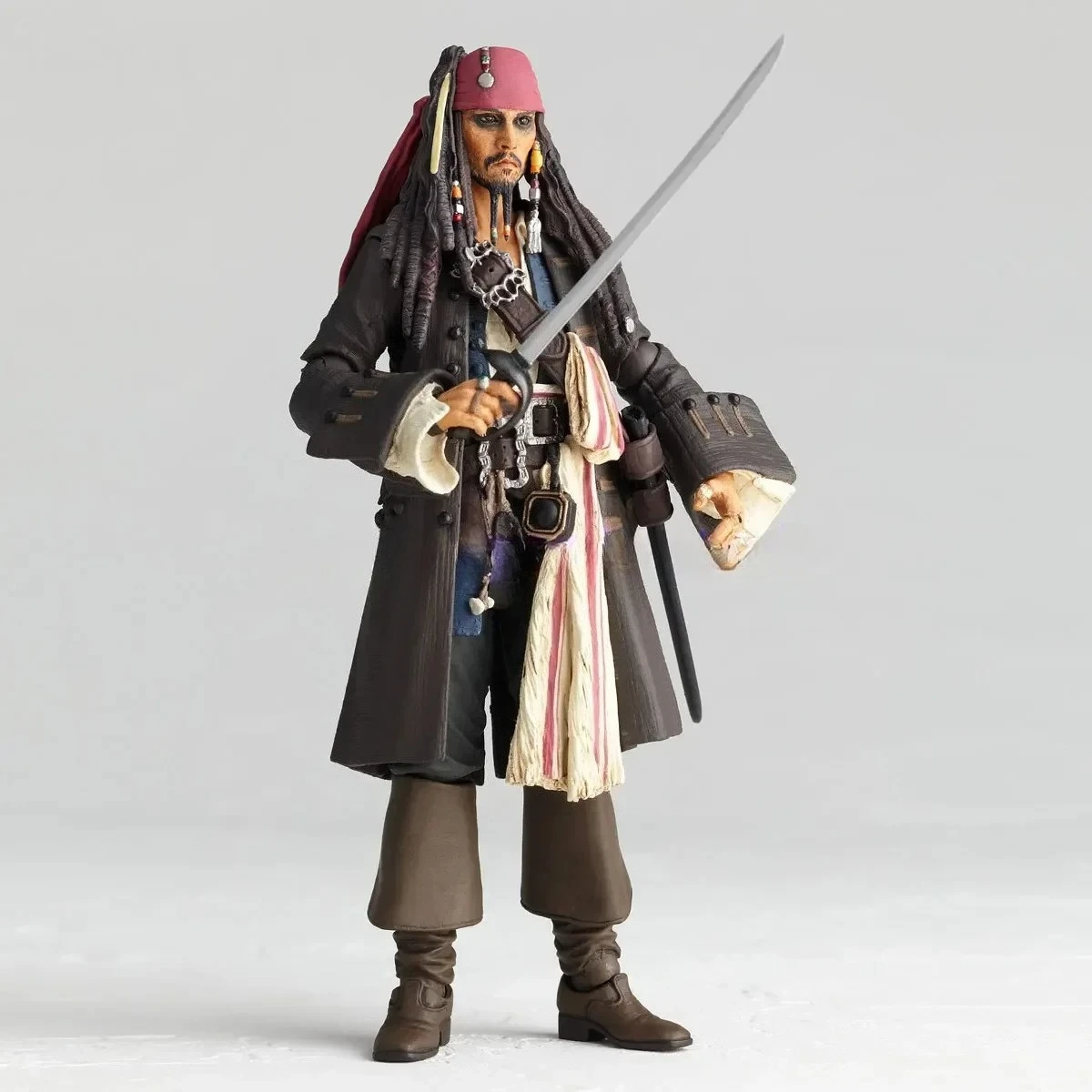 

100% Original Kaiyodo Revoltech Jack Sparrow Action Figure Model Toys Figura Collection Gifts Collectible Model Decoration