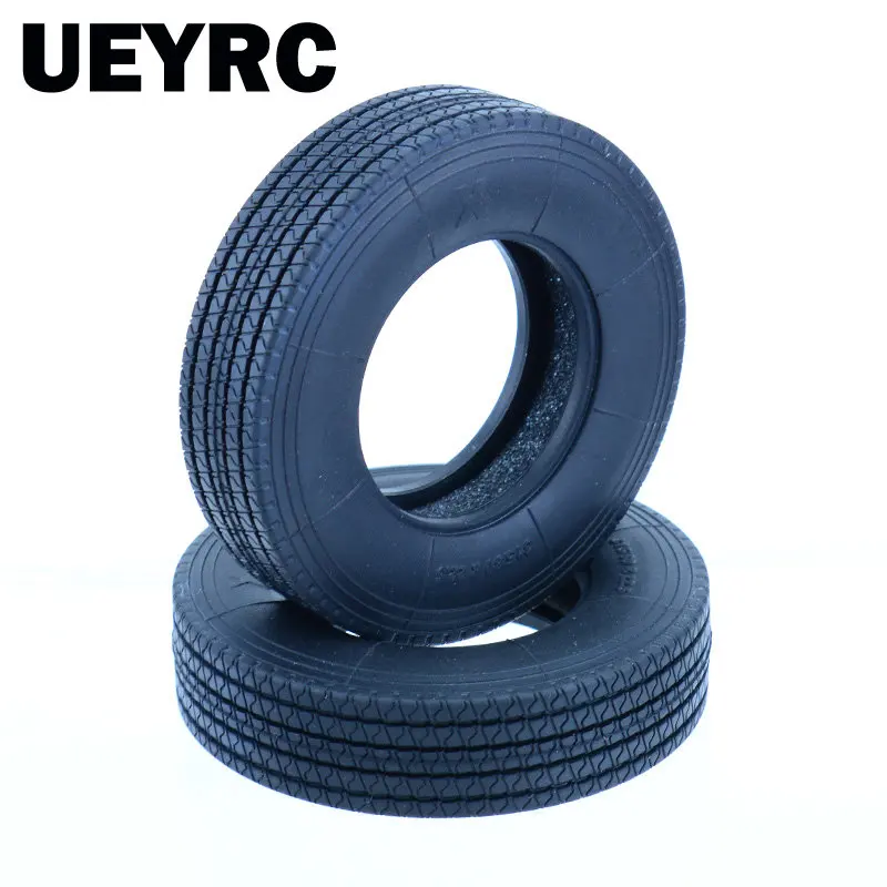 2pcs 1/14 RC Truck Rubber Tire Tyre for Tamiya RC Truck Tipper SCANIA 770S VOLVO BENZ MAN TGX Car Hub Wheel Accessories