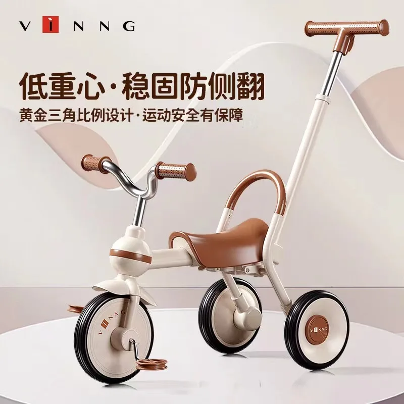 Four-in-one retro multi-purpose tricycle, pulley, walker, balance car, deformable car.