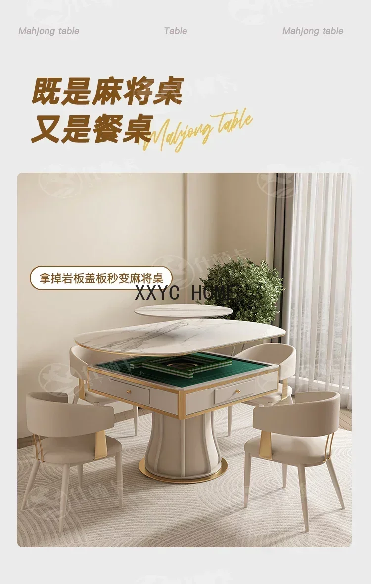Plastic Producten (Bloempotten) Eettafel Geïntegreerd Licht Luxe Mute King Multi-Functionele Rock Board Mahjong Machine
