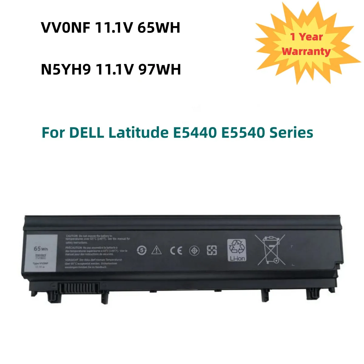 

VV0NF Laptop Battery for DELL Latitude E5440 E5540 Series VJXMC 0K8HC 7W6K0 FT6D9 19NC0 WGCW6 N5YH9