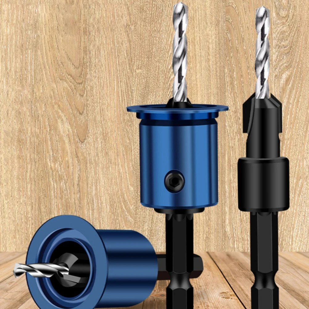 Countersink Drill Bit Limit Hole Opener Countersunk Drill Bit With Adjustable Depth Stop Low Friction For Accurate Woodworking