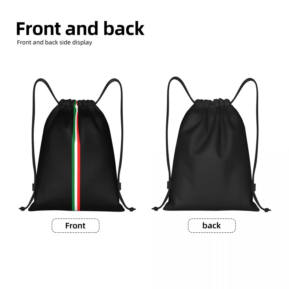 Benutzer definierte minimalist ische Italien Flagge Kordel zug Taschen Männer Frauen leichte italienische Stolz Sport Gym Aufbewahrung rucksack