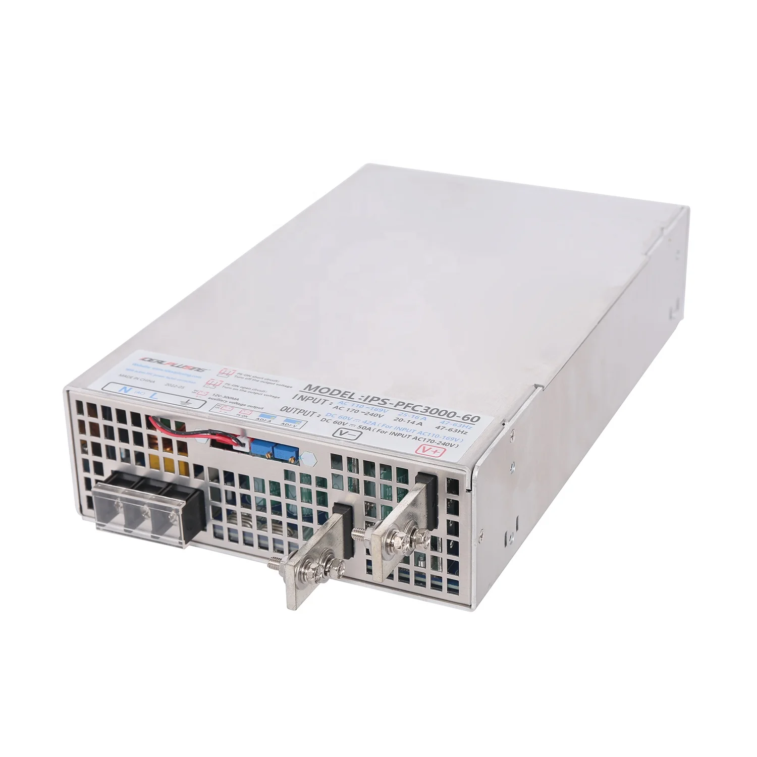 High Voltage 3000W Switching Power Supply 110V-240V to 160V 250V 300V 400V With PFC Industrial Control Transformer