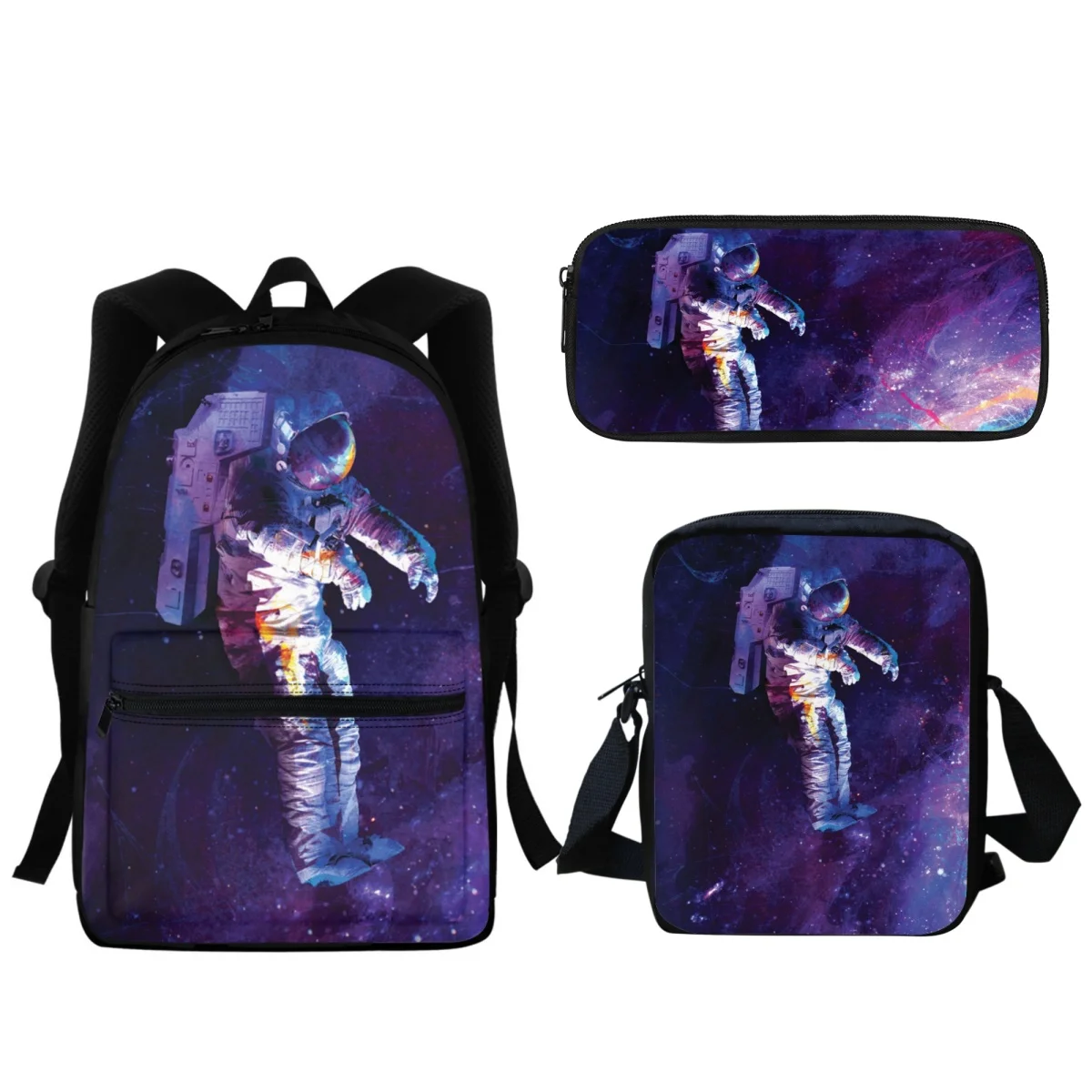 

Space Astronaut Print School Bags Galaxy Design Large Capacity Zipper Backpack Women Men Travel Laptop Backpack Boys Study Gift