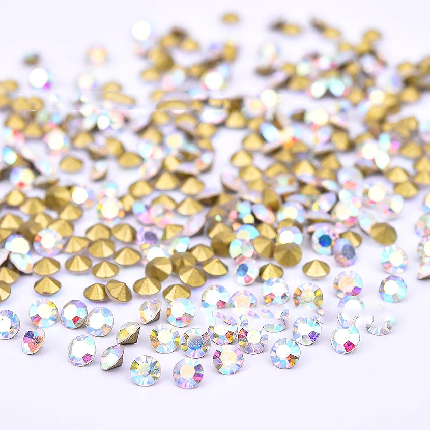 5A Runde Strasssteine Diamant-Glaskristalle Glitzer 1~8mm Dekoration Spitze Synthetische Edelsteinperlen für Schmuck DIY Zubehör – Detail 7