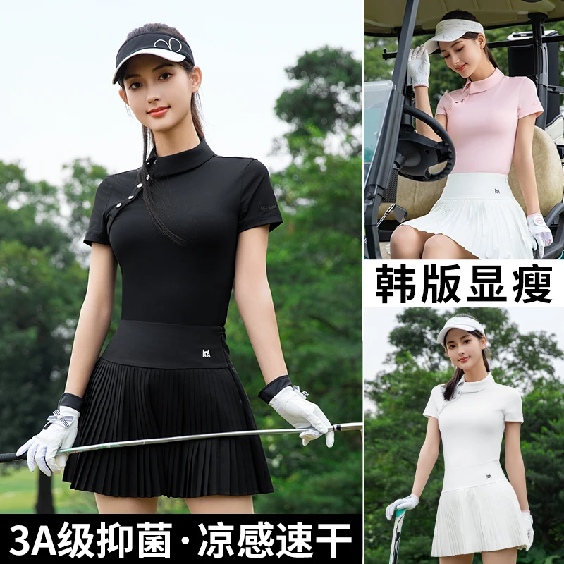 2025 Summer Women Golf Polo Shirt Short Sleeve Tennis Tshirt Sports Top
