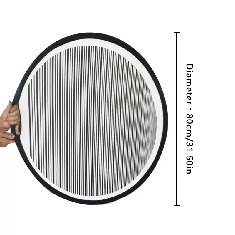 80cm Circular Striped Reflector Board Foldable Lined Light Dent Pan Check Tool Vehicle Scratch Hail Damages Car Repair Tool