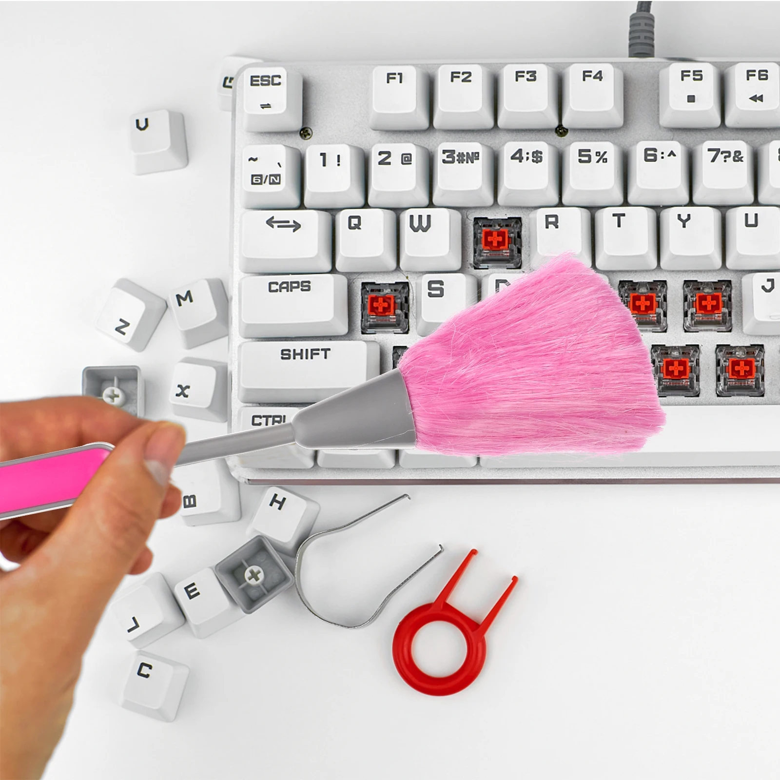 

3pcs Cleaning Brush for Keyboard Dusting Groove Laptop Plastic Lightweight Ergonomic Long Lasting Small Portable Storage