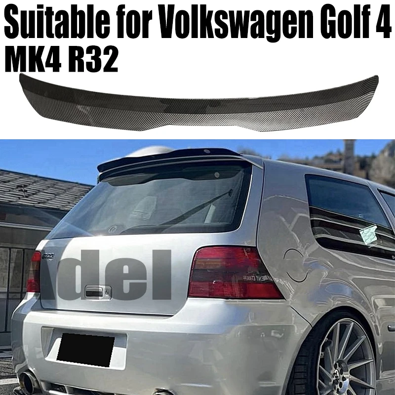 UBUYUWANT Rear Roof Lip Spoiler For VW Golf 4 MK4 R3 99-06 Hatchback Spoiler ABS Plastic Gloosy Black Car Tail Wing Decoration