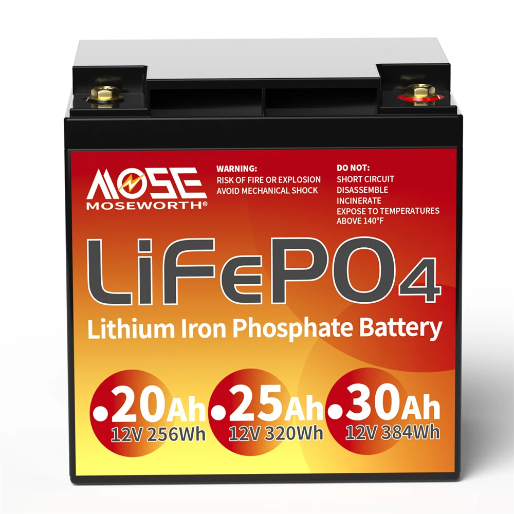 

12V 30Ah Battery LiFePO4 Lithium Ion Phosphate Batteries Built-in BMS Portable Power Bank Scooter Solar Boat Battery Pack