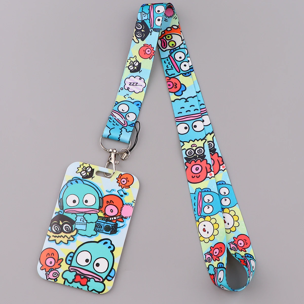 Ugly Fish Neck Strap Anime Cat Lanyards for Key ID Card Gym Cell Phone USB Badge Holder Rope Key Chain Keyring Accessories Gift