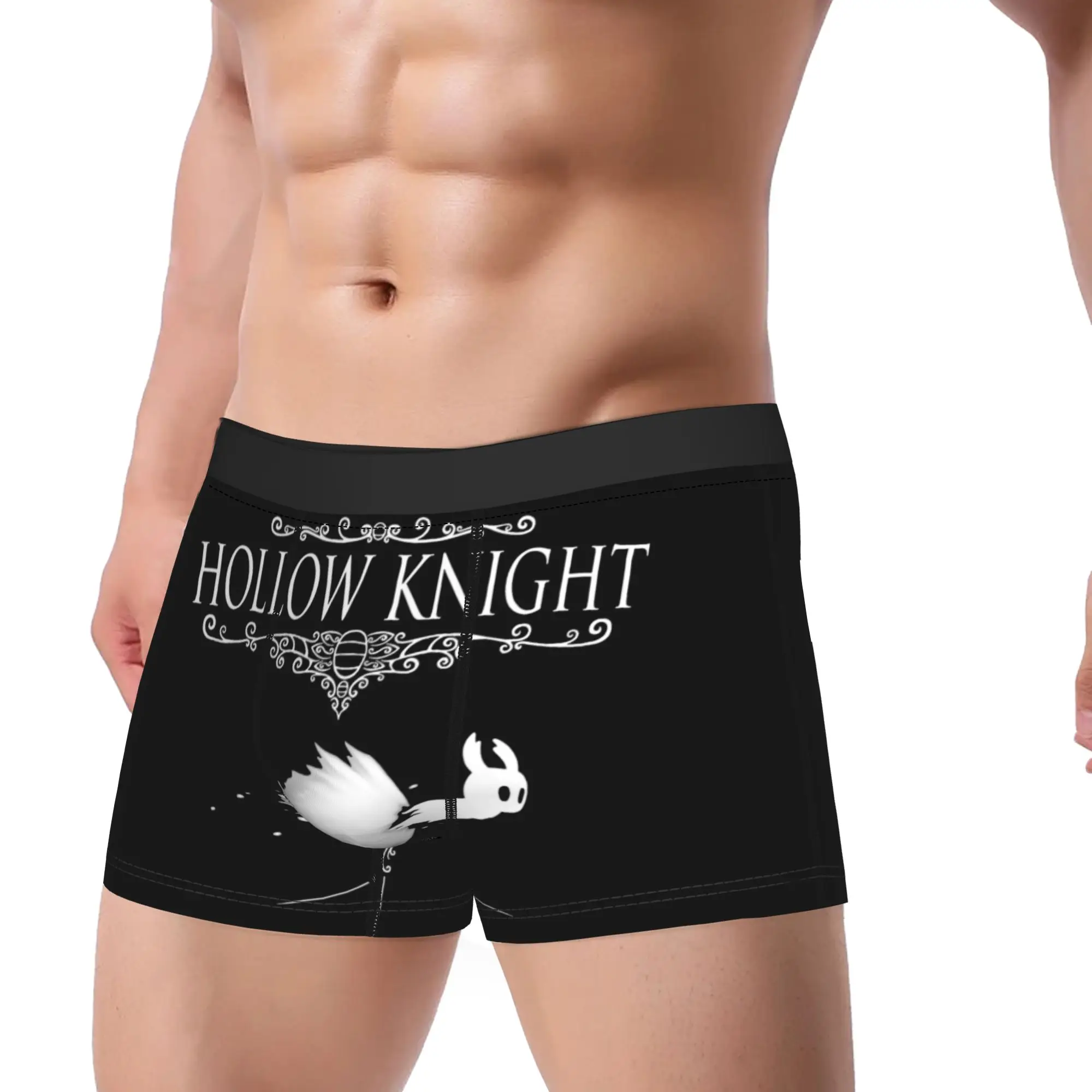 

Мужское нижнее белье Hollow Knight Ghost Game, забавные трусы-боксеры, шорты, дышащие трусы Homme, большие размеры