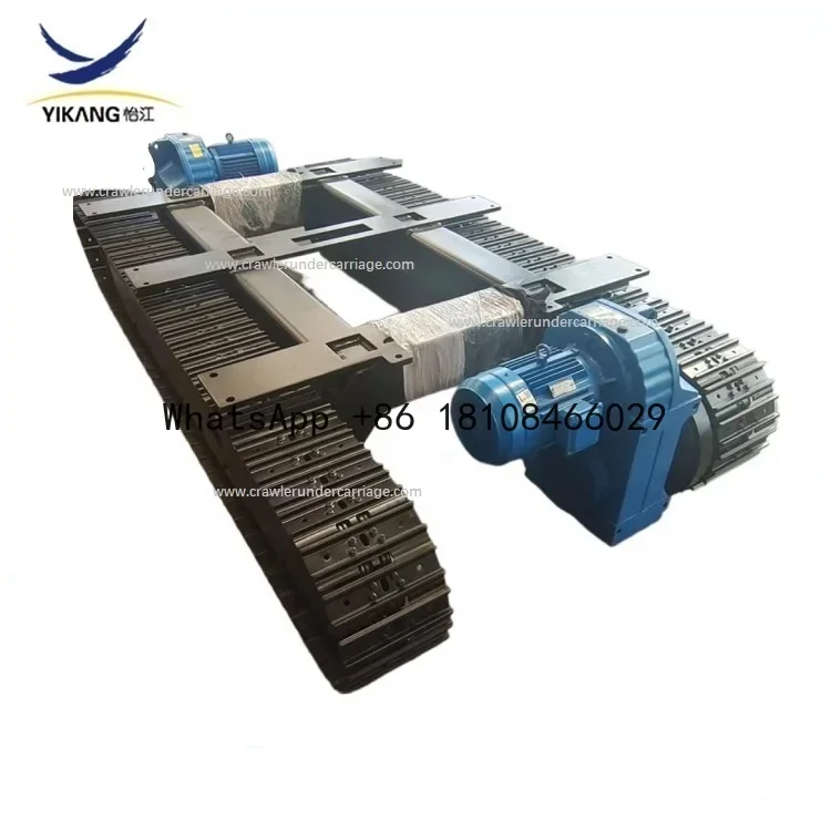 New design 10 tons steel track undercarriage without electric motor for engineering machinery