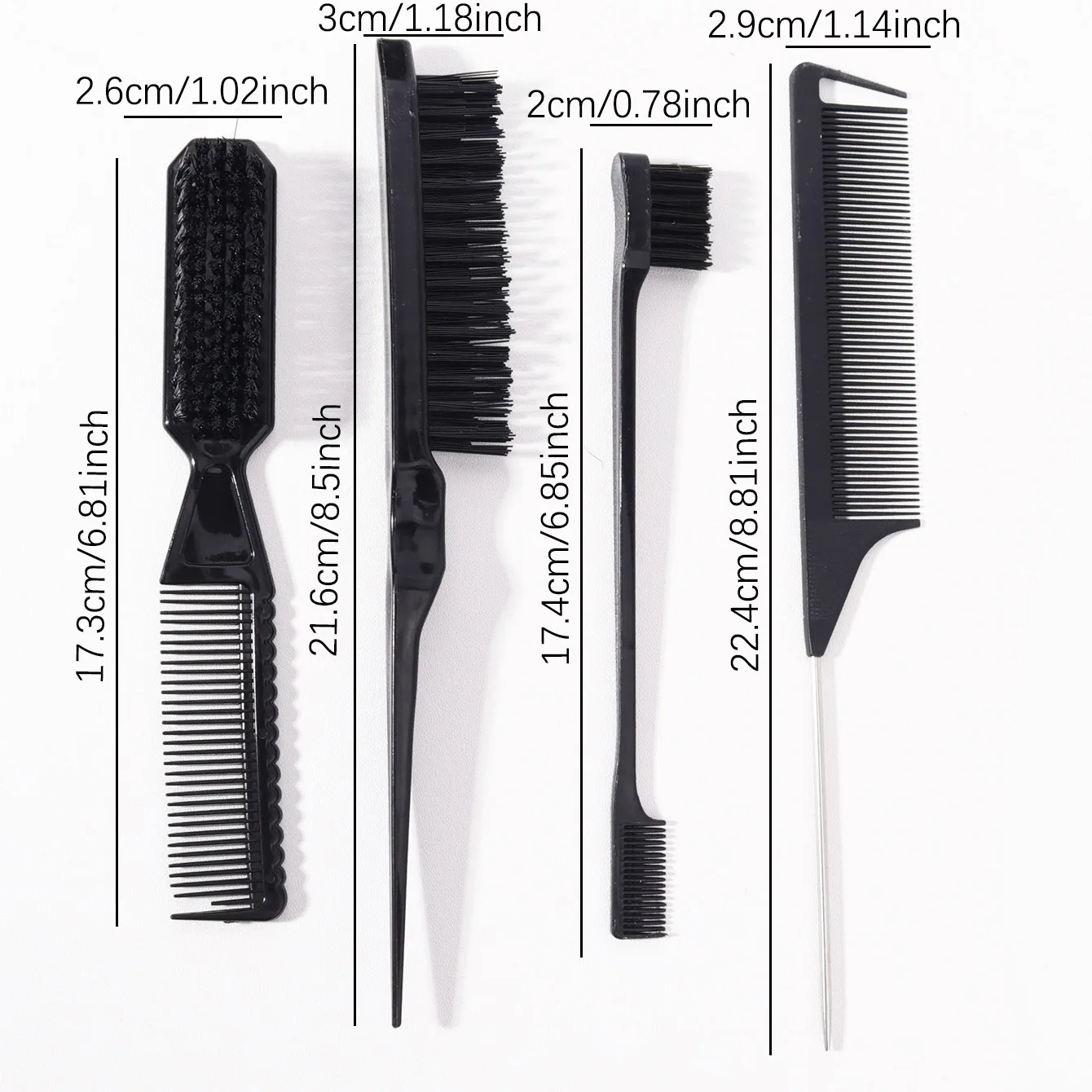 مجموعة مشط تصفيف مكونة من 4 قطع، مناسبة لكل من الرجال والنساء، مجموعة أدوات تصفيف الشعر، خاصة لشعر مستعار حقيقي