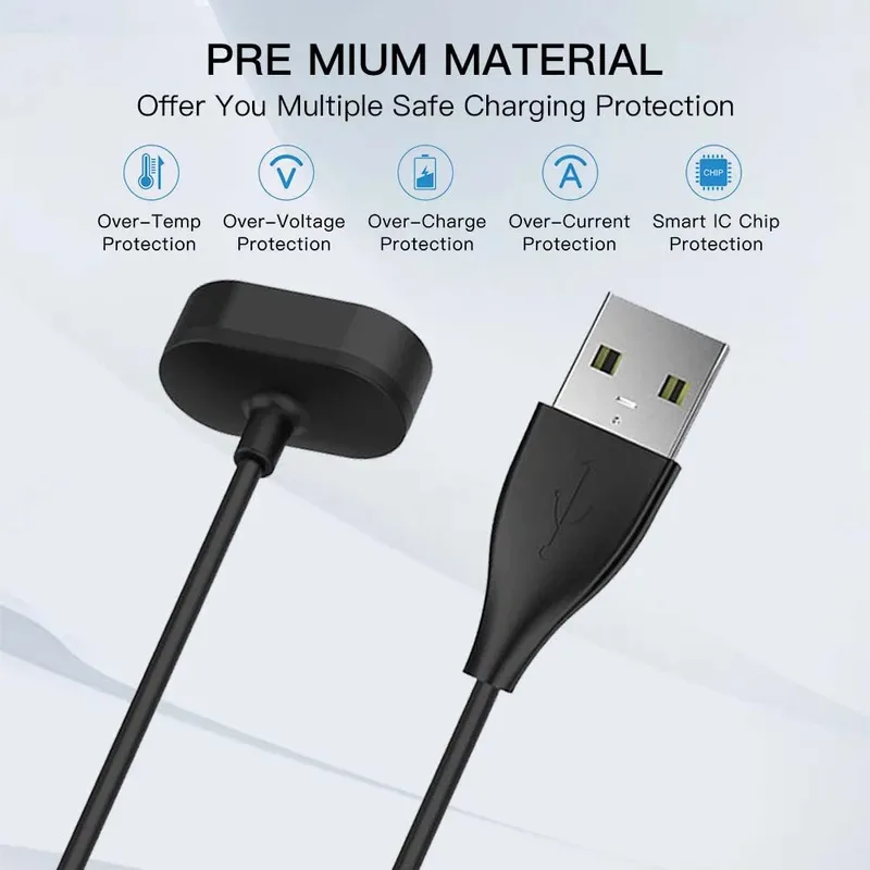 Voor Fitbit Inspire 3 USB Smart Watch-oplader Vervangende opladerkabel 3,3ft / 1m