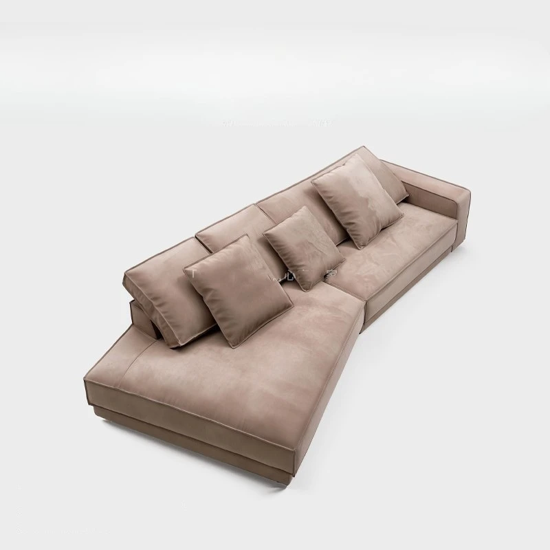 Italian minimalist matte cloth sofa living room large corner special-shaped position