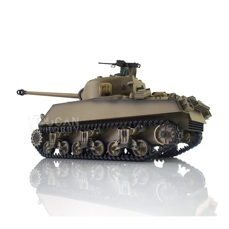 HENG LONG 2.4G 1/16 Scale 7.0 Plastic Version M4A3 Sherman RTR RC Tank Model 3898 Tank For Boys Gifts TH19774-SMT4