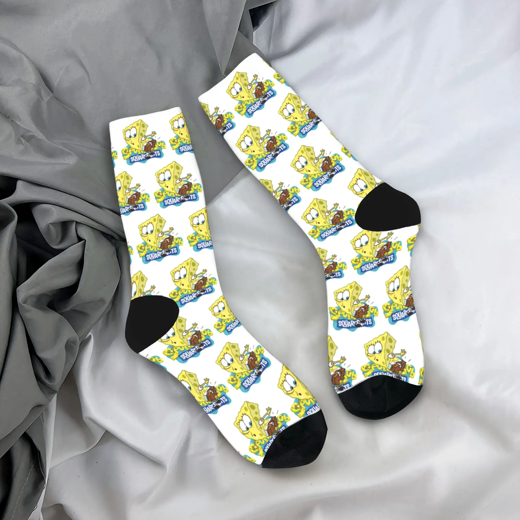 

Spongebobs Socks Autumn Stockings Leisure Unisex Men Warm Soft Socks Pattern Running Sports Anti Skid Socks