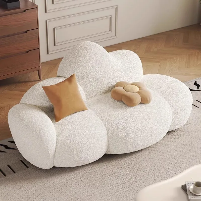 

Nordic Cloud Living Room Sofas Armchair Couch Puffs Individual Living Room Sofas Cute Hallway Designer Muebles Home Furniture