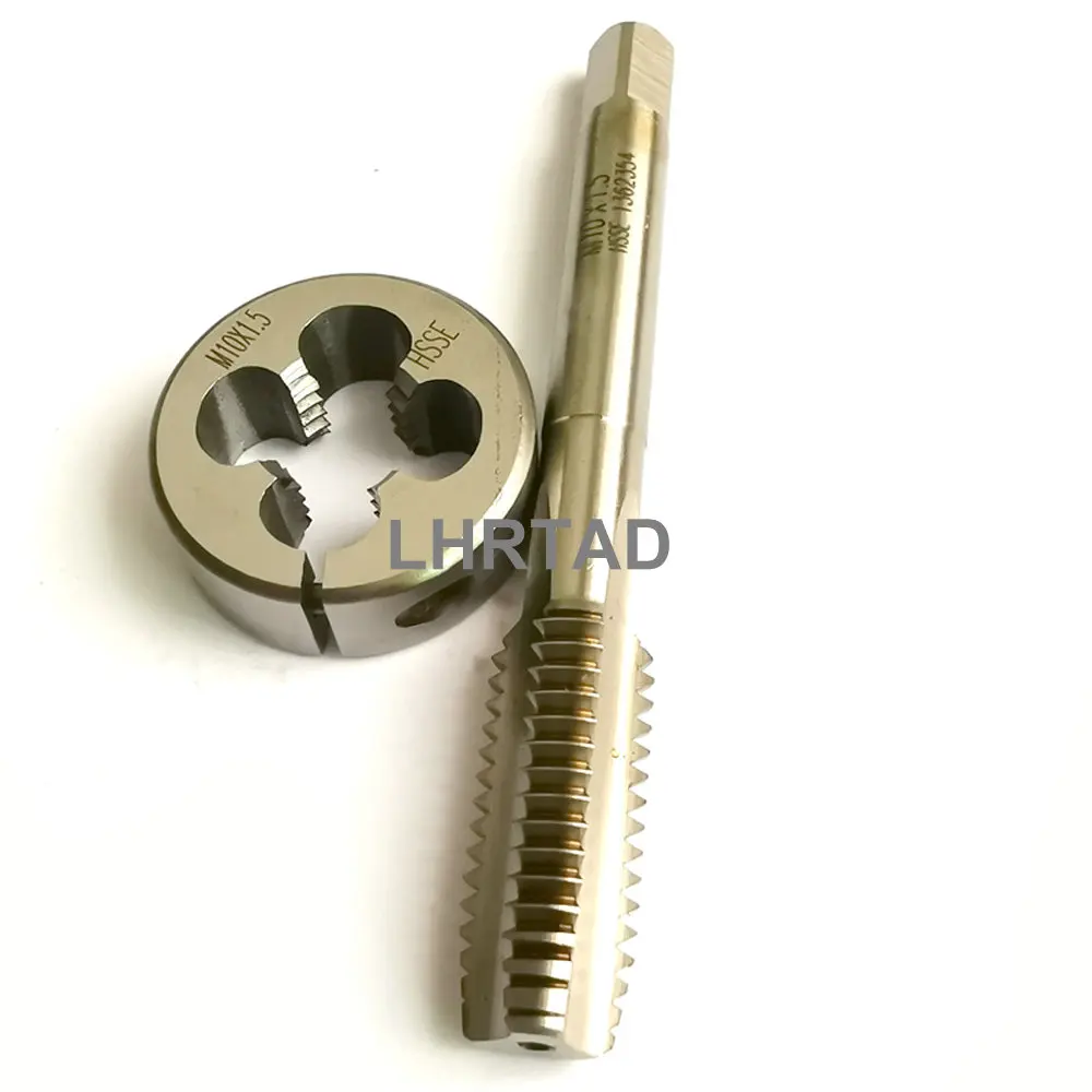 Imagem -04 - Hsse Metric Cutting Tool Straight Flute Plug Thread Screw Tap M10x1.5 Mão Torneira Rosca Torneira Rodada Die Conjunto M10x1 M11x1.5 Pcs