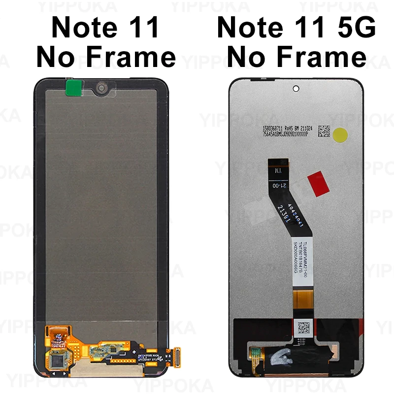 For Global Xiaomi Redmi Note 11 4G LCD Display  2201117TGT ouch Screen Digitizer For Redmi Note 11 5G LCD Replace Parts