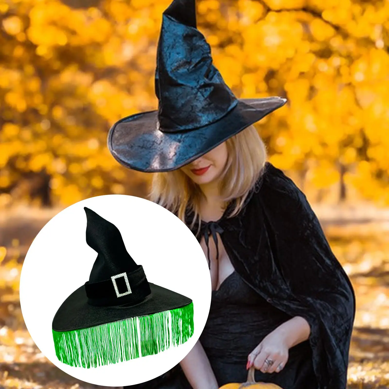 Vrouwen Halloween Heksenhoed Lichtgewicht Ruches Kostuumaccessoires voor Feestartikelen