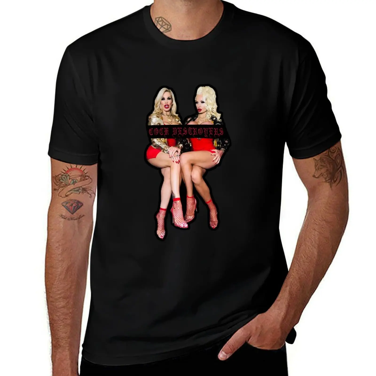 

Cock Destroyers - Rebecca More and Sophie Anderson Design #1 T-Shirt summer clothes football t shirt baggy shirts Men's t-shirt