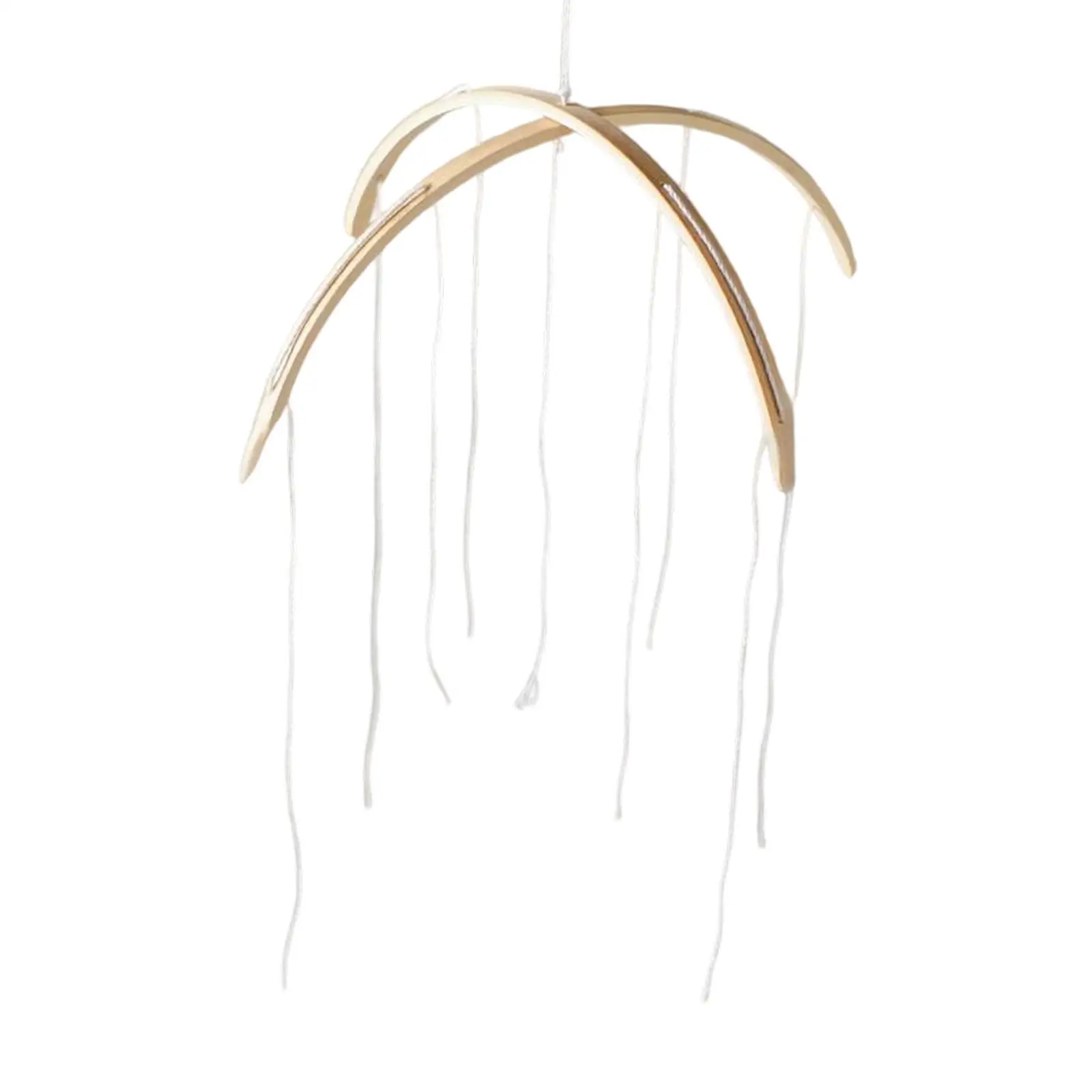 Marco móvil para bebé, accesorios de lactancia de madera, carillón de viento para techo, colgador de campana para cama DIY, Bambú