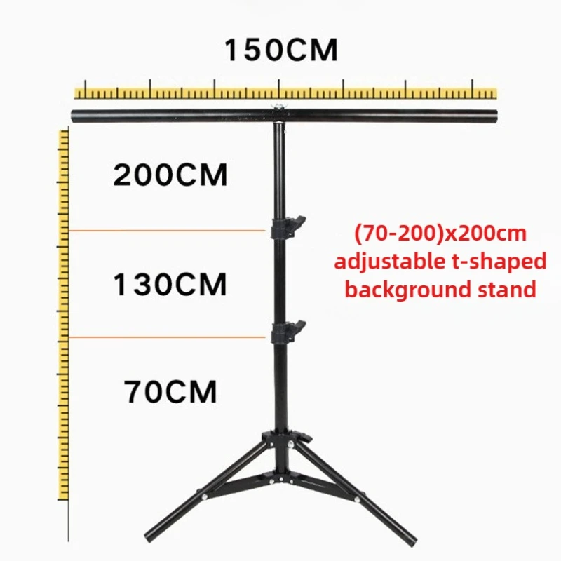 T-Shape Background Stand Green Screen Frame Stand Adjustable Photography Background Bracket Photo Studio Kit Studio Accessories