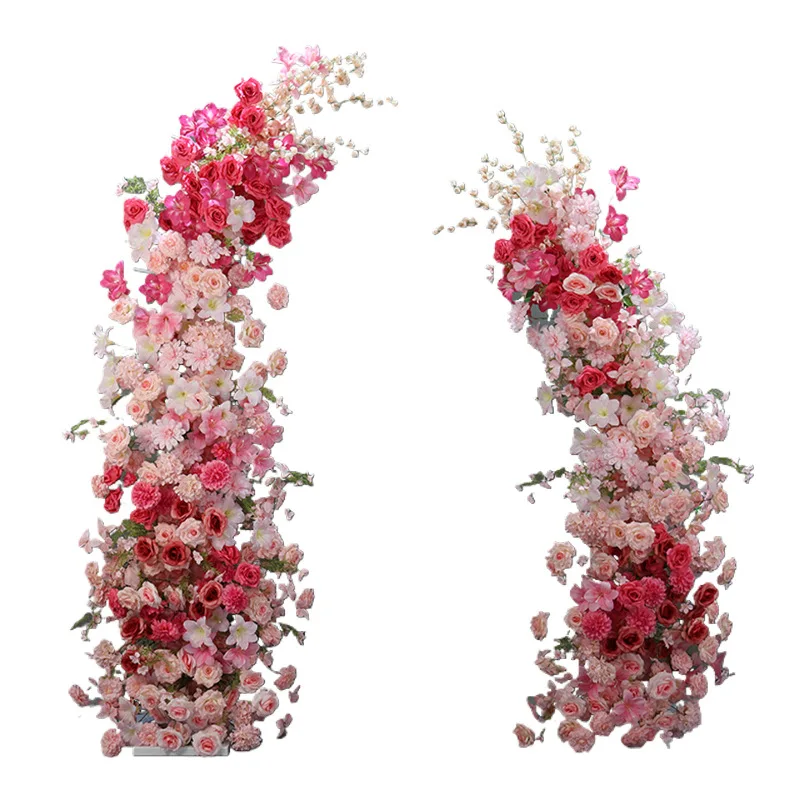 

Свадебный реквизит, розовая арка из рога, декоративная фоновая рамка, имитация цветка, орнамент для ландшафтного дизайна