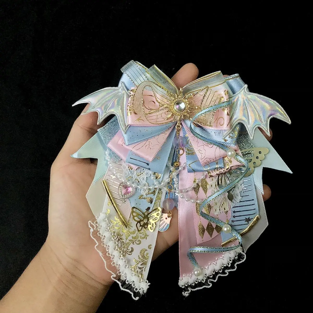 Luxury Fill Bag Itabag Decoration，Anime Ribbon Bowknot，Backpacks Diy，Lolita Ita Bag Cosplay Bowknot，Lightstick Bow