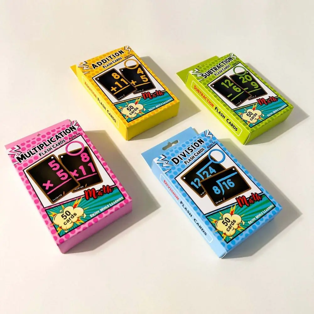 50 teile/satz Frühe Bildung Kinder Arithmetik Karten Multiplikation Division Papier Montessori Math Spielzeug Addition Subtraktion