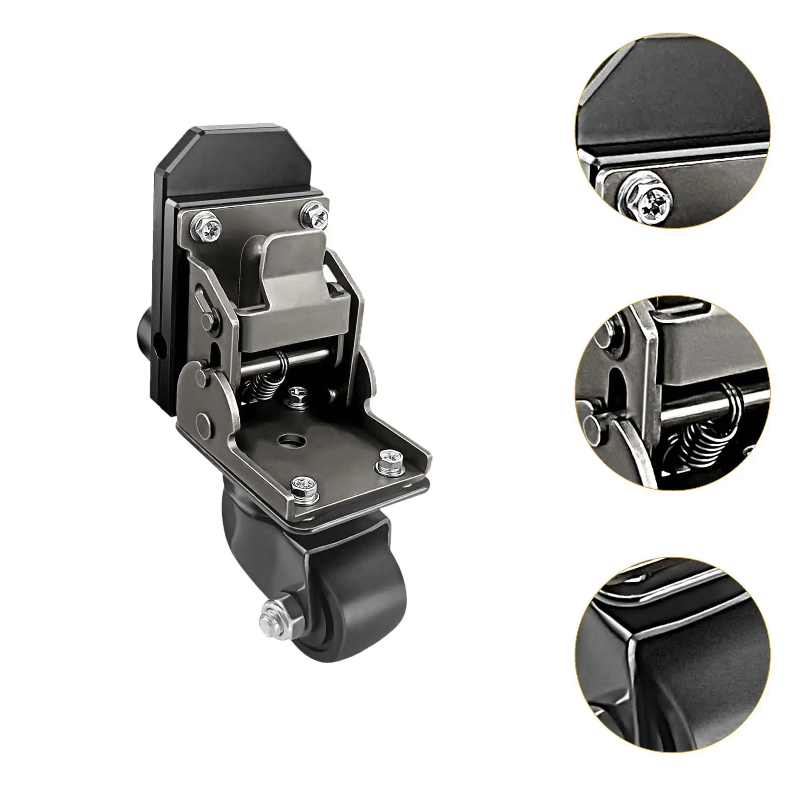Rolling Toolbox Caster 200lbs Capacity Accessories Black Front Caster Wheels,Caster Wheel Kit Fit for Rolling Tool Box Sturdy