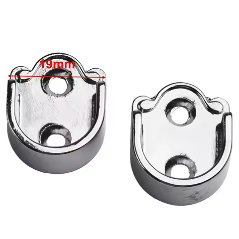 2PCS Wardrobe Bracket Heavy Duty Stainless Steel Rod Socket Flange Rod Holder Closet Rod End Support 19/22/25mm U Shaped