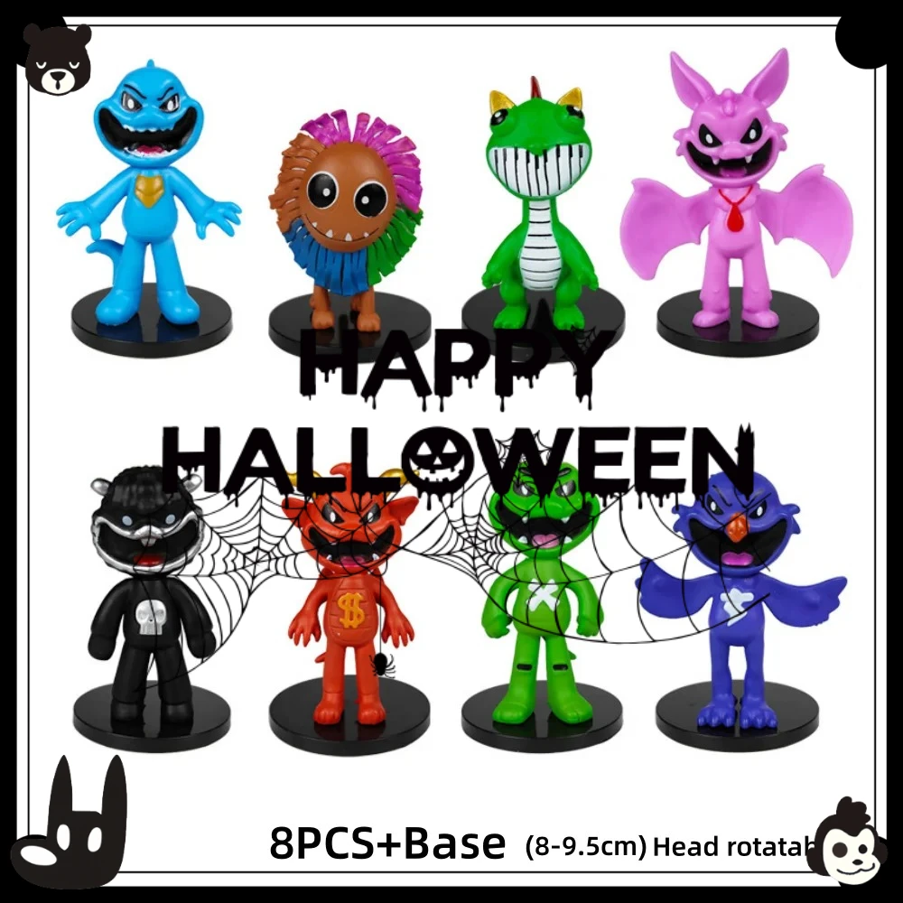 Figurines de collection Poppy Playtime en PVC, monstres de dessins animés horribles souriants, ensemble de jouets, décorations de bureau, cadeaux d'anniversaire