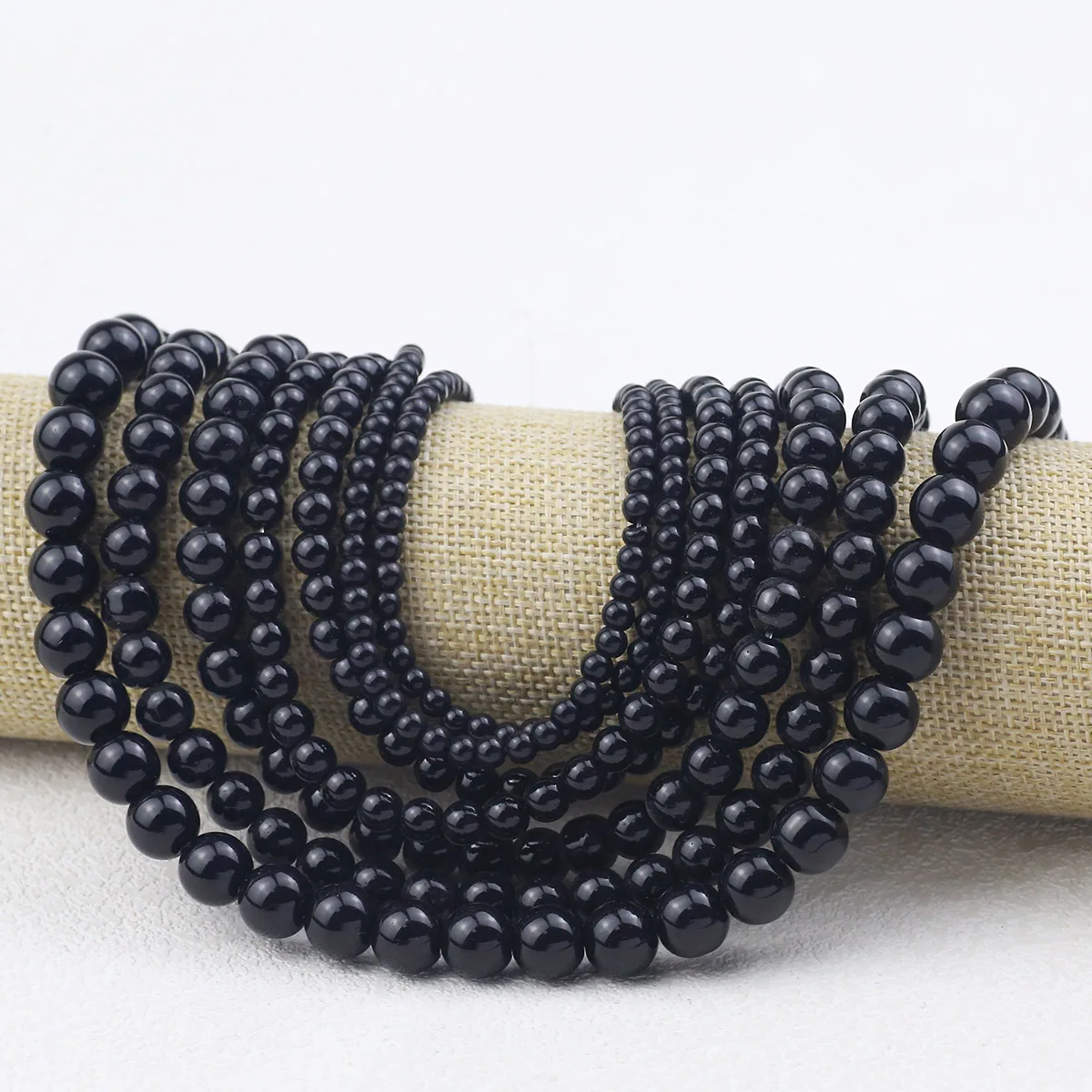 Schwarzer Karneol runder Stein lose Perlen 4/6/8/10 mm für Schmuckherstellung DIY Perlen Armband Ohrringe Halskette Anhänger Zubehör