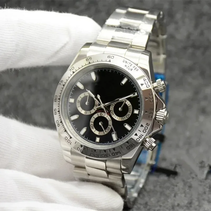2024 Top Automatic Mechanical Movementstainless steel 41mm Exquisite Gold Panda Daytona Series Fully Men\'s Luxury waterproof