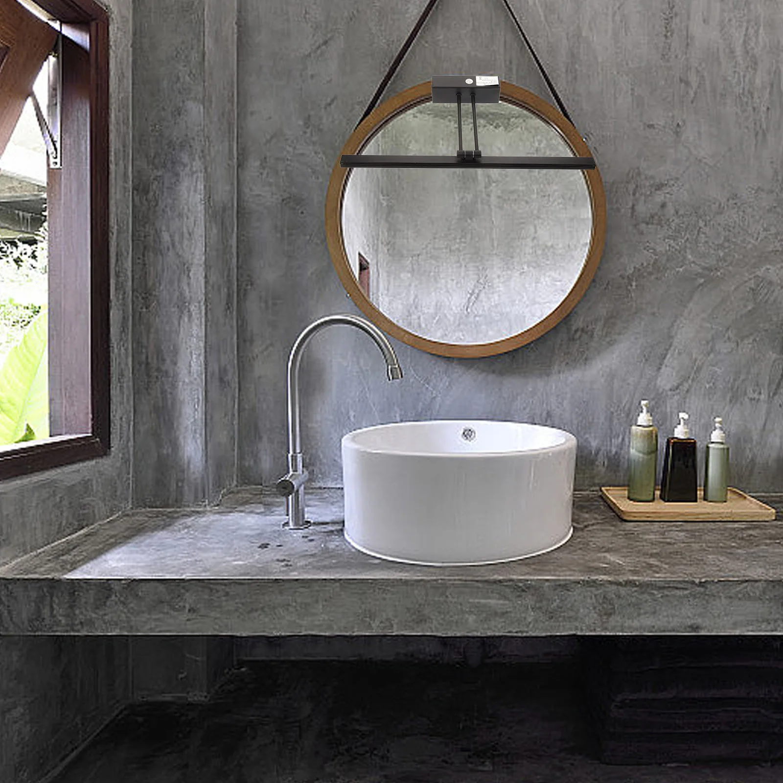 

1Set LED Mirror Lamp Modern Vanity Mirror Light Aluminum Pc Waterproof Wall Light for Bathroom Bedroom Living Room Vanity Decor