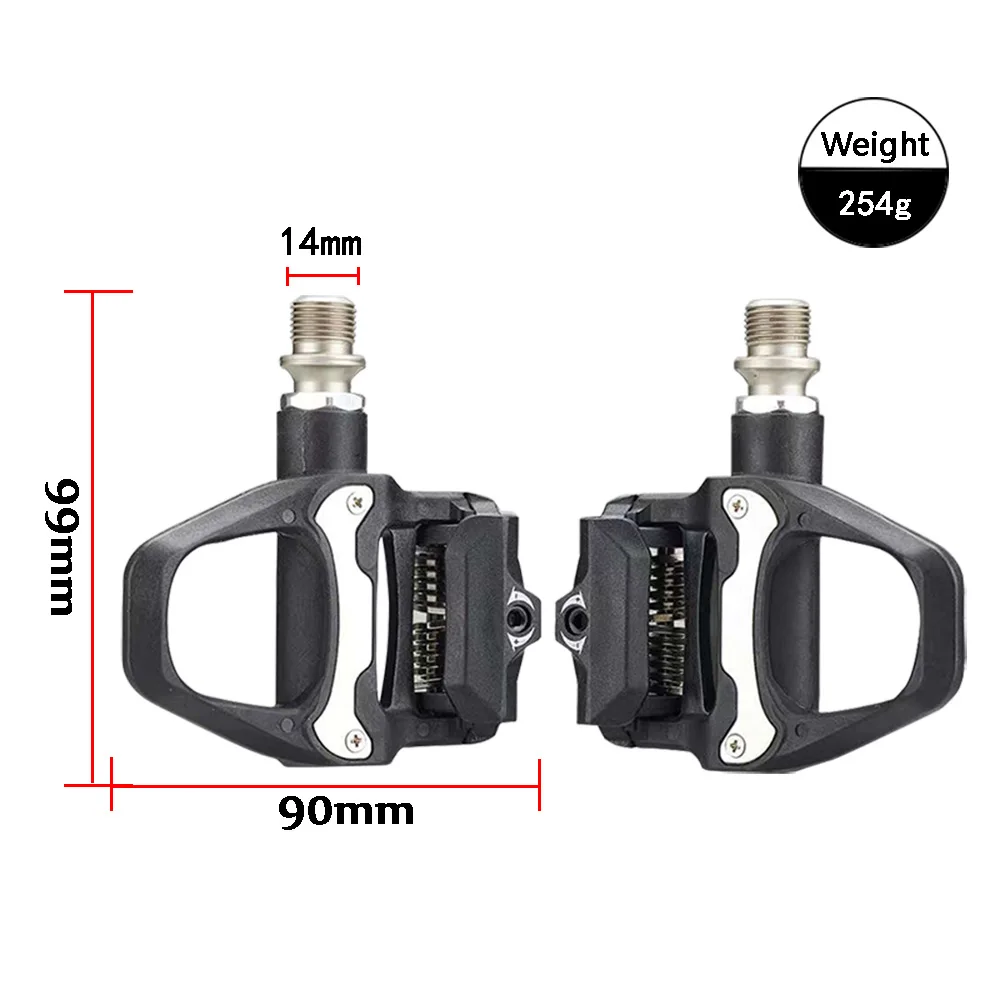 MTB Road Bike Pedal Nylon Bicycle Locking pedals Cycling Bearing Cleats Clipless Pedal For SPD SL System With Locking plate