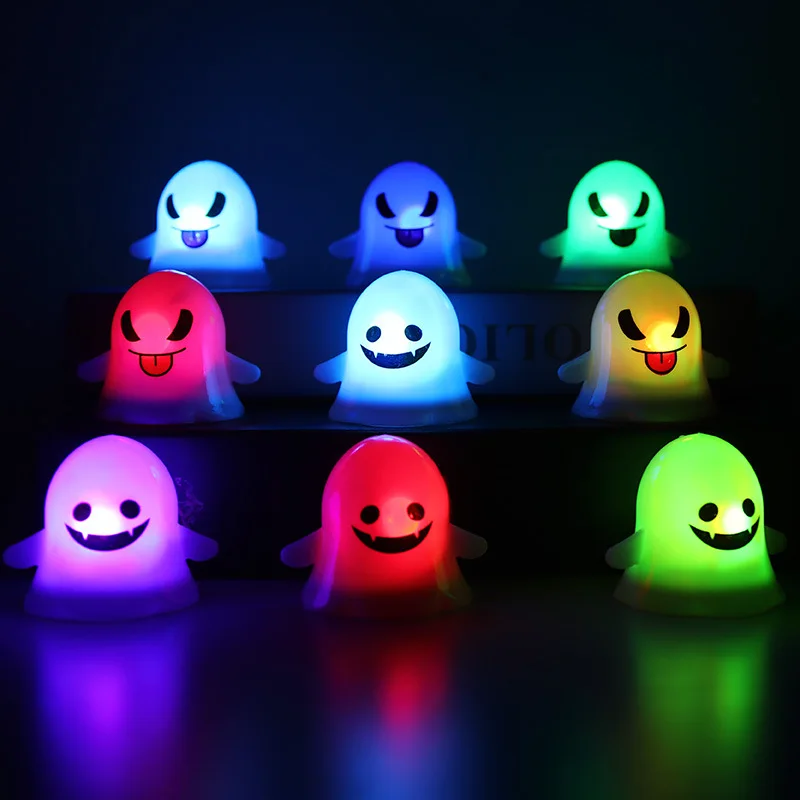 New Halloween Light-emitting Ghost Light Creative Cartoon Cute LED Candle Light Party Decoration Props Ghost Night Lights