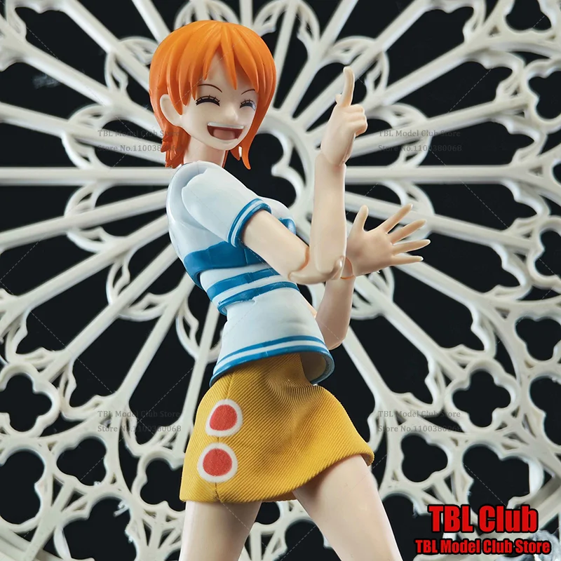 1/12 Scale Female Clothes Skirt One Piece Straw Hat Big Ship Group Nami Japanese Anime For SHF 6-inch Action Figure Soldier