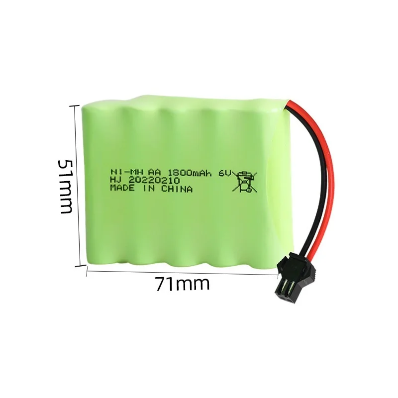 6V 1800mAh NiMH Battery SM/JST 6v USB charger for R/C toys stunt cars R/C trucks R/C boat R/C tank Remote Contolled Vehicles