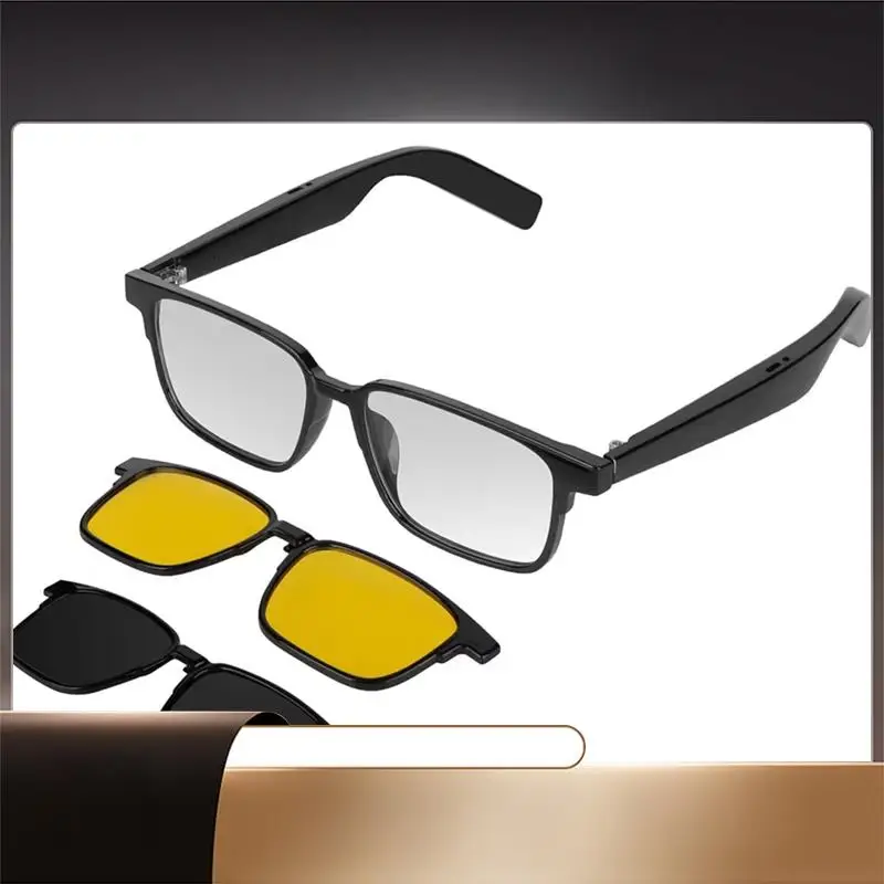 

AI Intelligent Translation Sunglasses Translation Glasses Bluetooth Audio Glasses Translation Earphones 1 In 3 Package-X64A