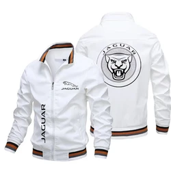 New Men's Bomber Jacket Danish Jacket Brand Car Logo Jaguar Outdoor Hiking Riding Lightweight Jacket Large Size Windproof Tops